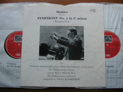 MAHLER: SYMPHONY No. 2 'Resurrection'     SCHWARZKOPF / ROSSL-MAJDAN / PHILHARMONIA / KLEMPERER     SLS 806