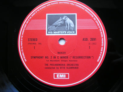 MAHLER: SYMPHONY No. 2 'Resurrection'     SCHWARZKOPF / ROSSL-MAJDAN / PHILHARMONIA / KLEMPERER     SLS 806