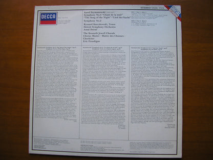 SZYMANOWSKI: SYMPHONY No. 2 / SYMPHONY No. 3 'Chant de la Nuit'       DORATI / DETROIT SYMPHONY     SXDL 7524