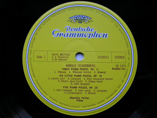 SCHOENBERG: PIANO MUSIC      MAURIZIO POLLINI          2530 531