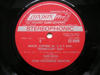 MAHLER: SYMPHONY No. 2 'Resurrection'    COTRUBAS / LUDWIG / VIENNA PHILHARMONIC / MEHTA    CSA 2242