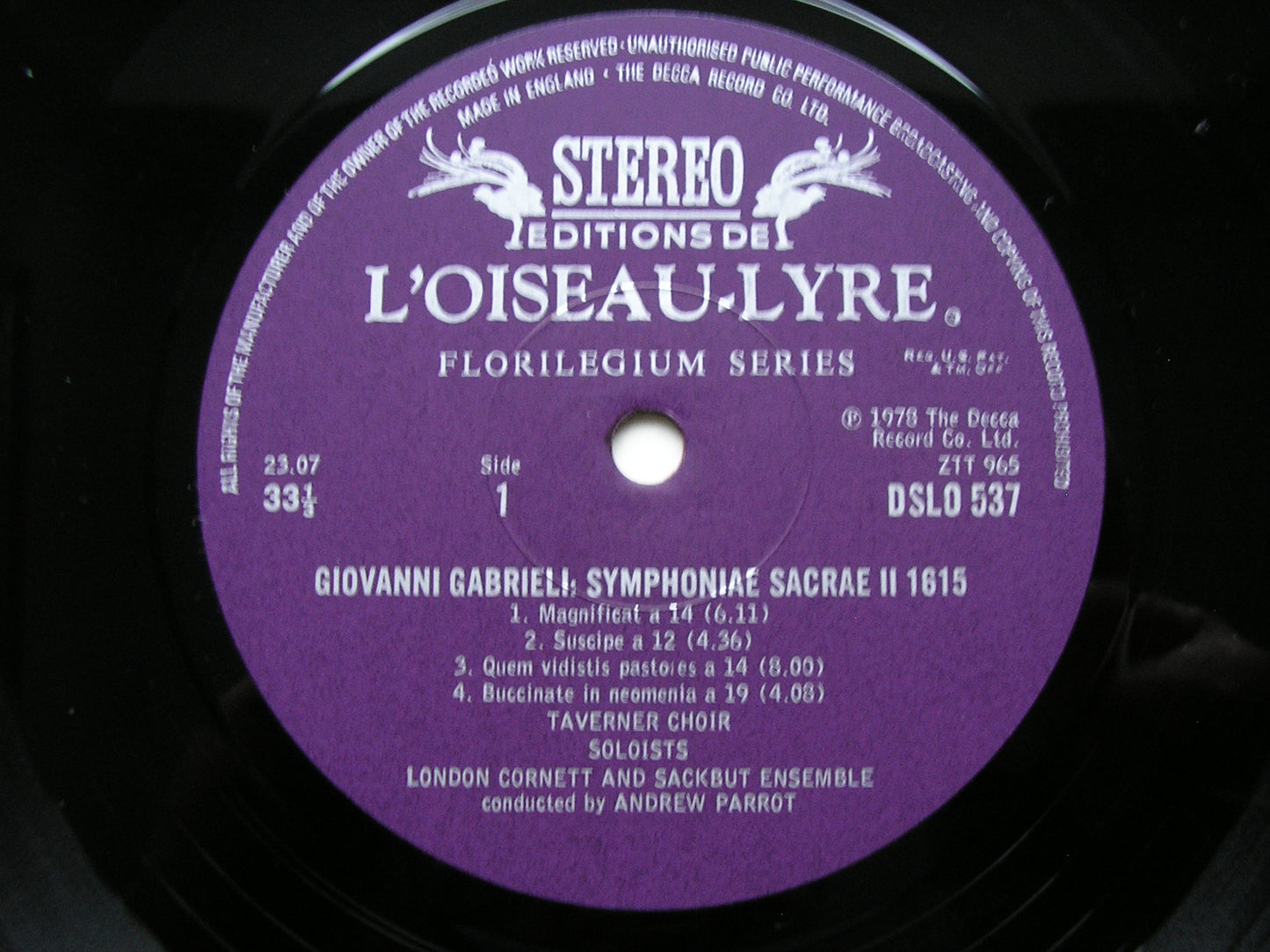 GABRIELI: SYMPHONIAE SACRAE II (1615)       TAVERNER CHOIR / LONDON CORNET & SACKBUT ENSEMBLE / PARROTT      DSLO 537