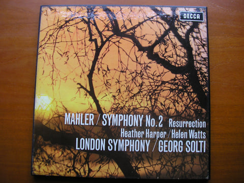 MAHLER: SYMPHONY No. 2 'Resurrection'     HARPER / WATTS / LONDON SYMPHONY / SOLTI    SET 325 / 6