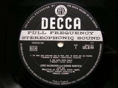 SXL 6144  DUETS OF LOVE & PASSION: BIZET / VERDI / SAINT-SAENS     McCRACKEN / WARFIELD / OROHCG / DOWNES     ED1