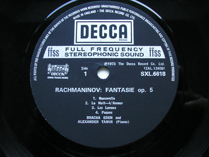RACHMANINOV: MUSIC FOR TWO PIANOS      EDEN & TAMIR      SXL 6618