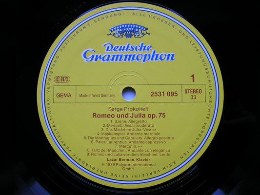 PROKOFIEV: PIANO SONATA No. 2 / ROMEO & JULIET Op. 75      LAZAR BERMAN      2531 095