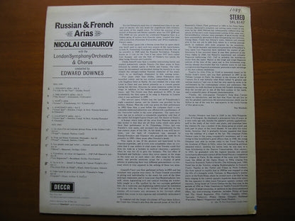 SXL 6147 NICOLAI GHIAUROV SINGS RUSSIAN & FRENCH ARIAS   LONDON SYMPHONY / DOWNES    ED1