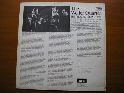 SXL 6148  BEETHOVEN: STRING QUARTETS Nos. 10 & 11      THE WELLER QUARTET    ED1