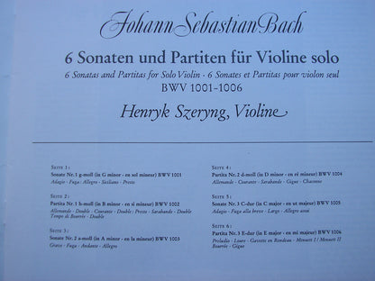 BACH: UNACCOMPANIED SONATAS & PARTITAS      HENRYK SZERYNG      3LP      2709 028