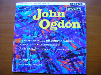 BUSONI: SONATINA No. 6 / ELEGY No. 4 / VARIATIONS / LISZT: MEPHISTO WALTZ No. 1 / APRES UNE LECTURE      JOHN OGDON      ASD 434