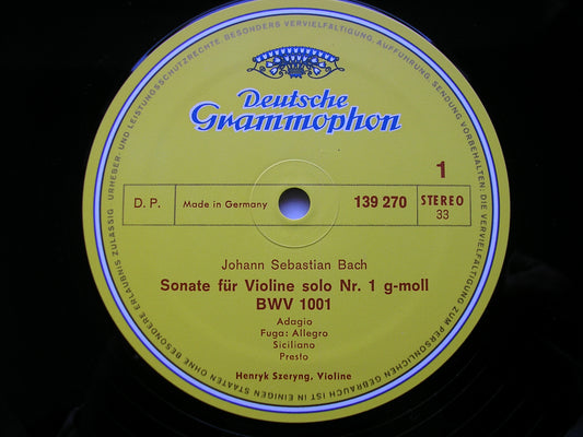 BACH: UNACCOMPANIED SONATAS & PARTITAS      HENRYK SZERYNG      3LP      2709 028