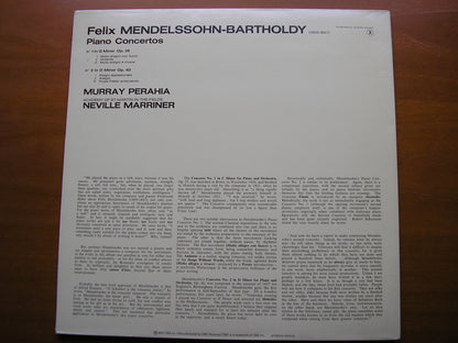 MENDELSSOHN: PIANO CONCERTOS Nos. 1 & 2     PERAHIA / ASMIF / MARRINER      CBS 76376