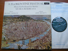 A FLORENTINE FESTIVAL: MUSIC FOR THE MEDICI WEDDING 1589      MUSICA RESERVATA / BECKETT    ZRG 602