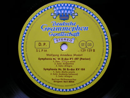 MOZART: SYMPHONIES Nos. 26 / 31 'Paris' / 34      BOHM / BERLIN PHILHARMONIC     139 159