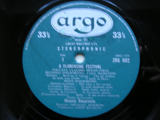 A FLORENTINE FESTIVAL: MUSIC FOR THE MEDICI WEDDING 1589      MUSICA RESERVATA / BECKETT    ZRG 602