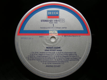 MENDELSSOHN: SONGS WITHOUT WORDS      ANDRAS SCHIFF    421 119