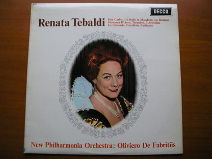 SXL 6152  RENATA TEBALDI SINGS OPERA ARIAS: VERDI / PUCCINI / CILEA / MASCAGNI      NEW PHILHARMONIA / DE FABRITIIS      ED1