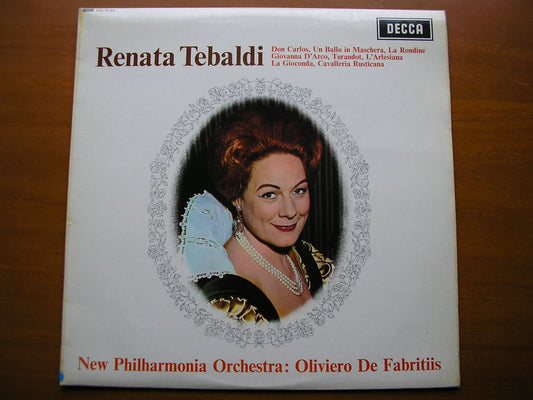 SXL 6152  RENATA TEBALDI SINGS OPERA ARIAS: VERDI / PUCCINI / CILEA / MASCAGNI      NEW PHILHARMONIA / DE FABRITIIS      ED1