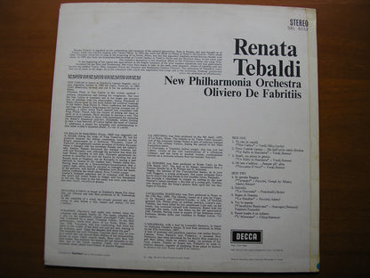 SXL 6152  RENATA TEBALDI SINGS OPERA ARIAS: VERDI / PUCCINI / CILEA / MASCAGNI      NEW PHILHARMONIA / DE FABRITIIS      ED1