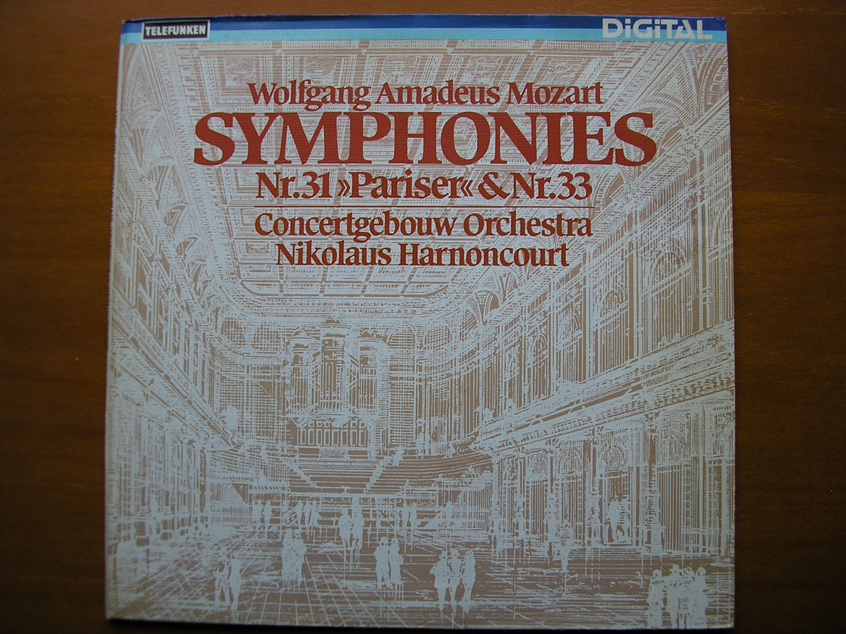 MOZART: SYMPHONIES Nos. 31 'Paris'  &  33       HARNONCOURT / CONCERTGEBOUW     6.42817