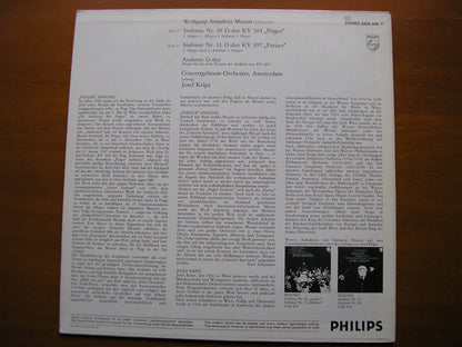 MOZART: SYMPHONIES Nos. 31 'Paris'  &  38 'Prague'     KRIPS / CONCERTGEBOUW ORCHESTRA    6500 466
