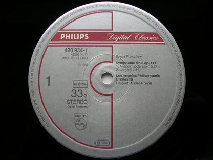 PROKOFIEV:  SYMPHONY No. 6 / SCYTHIAN SUITE     PREVIN / LOS ANGELES PHILHARMONIC    420 934
