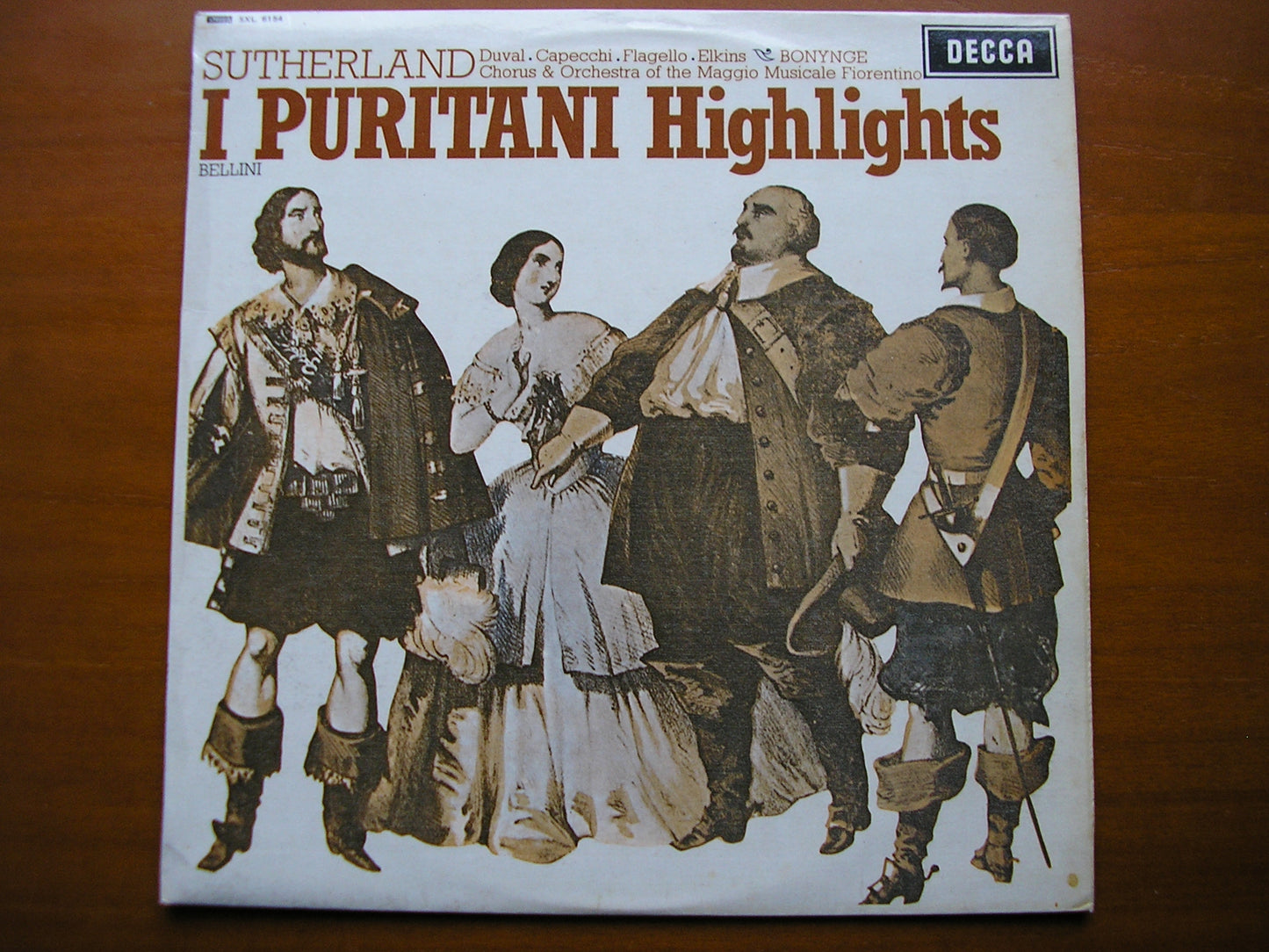 SXL 6154  BELLINI: I PURITANI    highlights    SUTHERLAND / DUVAL / CAPECCHI / MAGGIO MUSICALE / BONYNGE     ED1