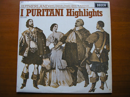 SXL 6154  BELLINI: I PURITANI    highlights    SUTHERLAND / DUVAL / CAPECCHI / MAGGIO MUSICALE / BONYNGE     ED1
