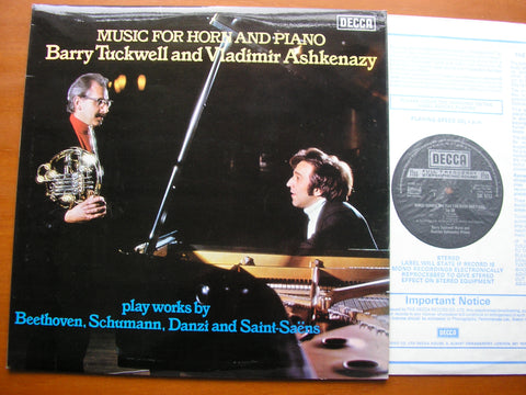 MUSIC FOR HORN & PIANO    VLADIMIR ASHKENAZY & BARRY TUCKWELL   SXL 6717