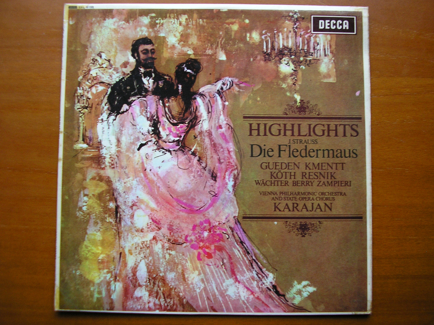 SXL 6155  STRAUSS: DIE FLEDERMAUS     excerpts      GUEDEN / WAECHTER / VIENNA PHILHARMONIC / KARAJAN      ED1