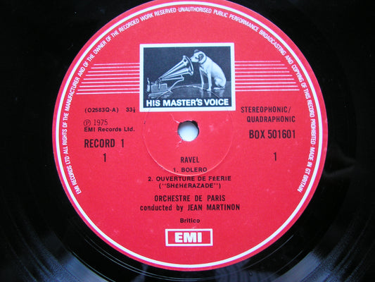 RAVEL: ORCHESTRAL MUSIC      CICCOLINI / PERLMAN / ORCHESTRE DE PARIS / MARTINON     5LP      SLS 5016