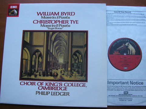 BYRD: MASS in FIVE PARTS / TYE: MASS in SIX PARTS  'Euge Bone'      KING'S COLLEGE CAMBRIDGE / LEDGER   ASD 4104