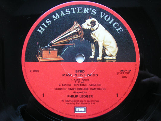 BYRD: MASS in FIVE PARTS / TYE: MASS in SIX PARTS  'Euge Bone'      KING'S COLLEGE CAMBRIDGE / LEDGER   ASD 4104