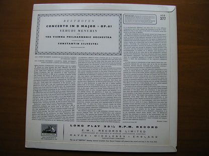 BEETHOVEN: VIOLIN CONCERTO     MENUHIN / VIENNA PHILHARMONIC / SILVESTRI       ASD 377