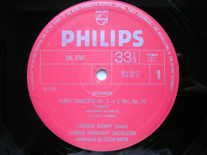 BEETHOVEN: PIANO CONCERTO No. 5 'Emperor'      BISHOP / LONDON SYMPHONY / DAVIS      SAL 3787