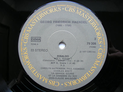 HANDEL: RINALDO  (1711)      SOLOISTS / LA GRANDE ECURIE ET LA CHAMBRE DU ROY / MALGOIRE     3LP      79308