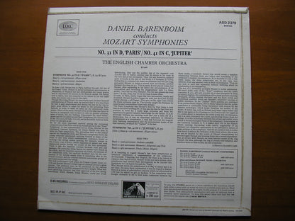 MOZART: SYMPHONIES Nos. 31 'Paris'  &  41 'Jupiter'       BARENBOIM / ENGLISH CHAMBER ORCHESTRA     ASD 2379