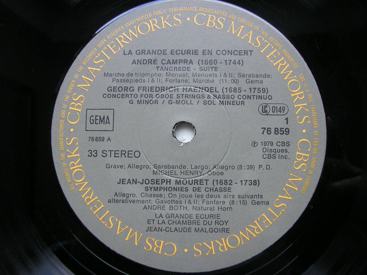 AN 18th CENTURY CONCERT: BOISMORTIER / CAMPRA / MOURET / HANDEL / LEOPOLD MOZART     MALGOIRE / LA GRANDE ECURIE       76859