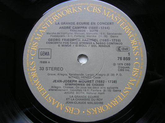 AN 18th CENTURY CONCERT: BOISMORTIER / CAMPRA / MOURET / HANDEL / LEOPOLD MOZART     MALGOIRE / LA GRANDE ECURIE       76859