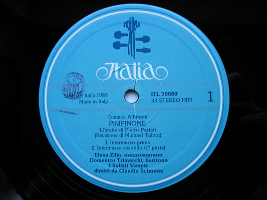 ALBINONI: PIMPINONE  (1708)       ZILIO / TRIMARCHI / I SOLOISTI VENETI / SCIMONE      ITL 70080