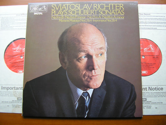 SCHUBERT: PIANO SONATAS Nos. 9 / 11 / 13 / 14 / TWO IMPROMPTUS / THREE MOMENTS MUSICAUX     SVIATOSLAV RICHTER     2LP      SLS 5289
