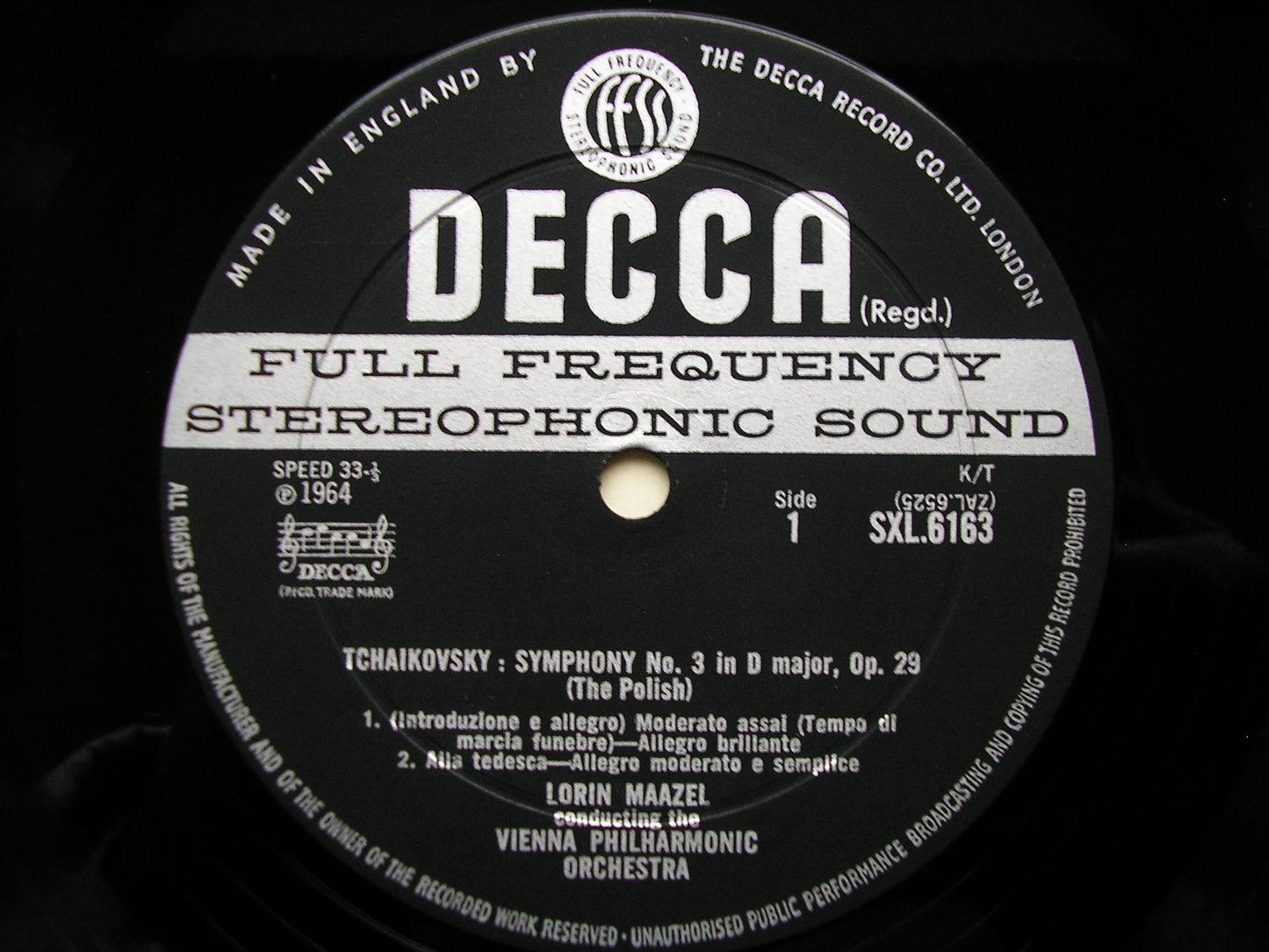 SXL 6163  TCHAIKOVSKY: SYMPHONY No. 2  'The Polish'       MAAZEL / VIENNA PHILHARMONIC     ED2