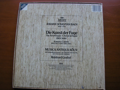 BACH: THE ART OF FUGUE   MUSICA ANTIQUA COLOGNE / REINHARD GOEBEL   413 728