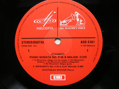 SCHUBERT: PIANO SONATAS Nos. 9 / 11 / 13 / 14 / TWO IMPROMPTUS / THREE MOMENTS MUSICAUX     SVIATOSLAV RICHTER     2LP      SLS 5289