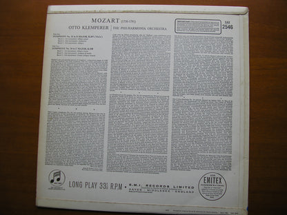 MOZART: SYMPHONIES Nos. 31 'Paris' & 34      KLEMPERER / PHILHARMONIA     SAX 2546