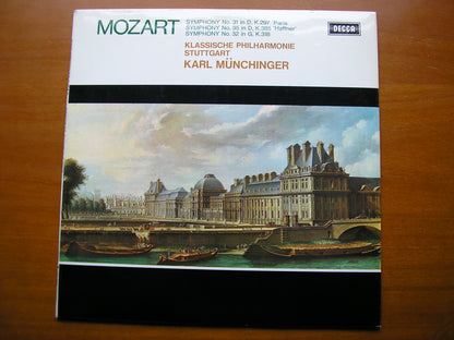 MOZART: SYMPHONIES Nos. 31 'Paris' / 32 / 35 'Haffner'      MUNCHINGER / STUTTGART PHILHARMONIC    SXL 6402