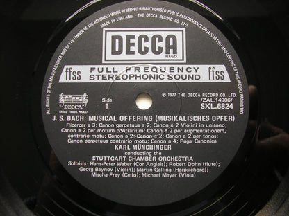SXL 6824  BACH: MUSICAL OFFERING     MUNCHINGER / STUTTGART CHAMBER ORCHESTRA