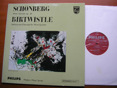 SCHOENBERG: WIND QUINTET / BIRTWISTLE: WIND QUINTET     DANZI QUINTET    SAL 3669