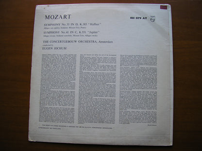 MOZART: SYMPHONIES Nos.  35 'Haffner'  &  41  'Jupiter'        JOCHUM / CONCERTGEBOUW     835 079 AY