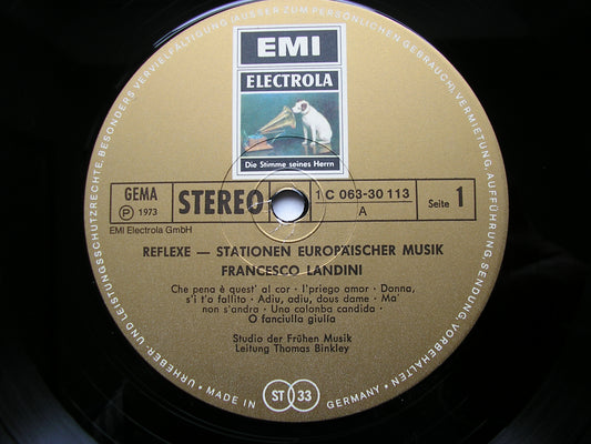 LANDINI: SONGS / INSTRUMENTAL PIECES      STUDIO OF EARLY MUSIC / BINKLEY     063-30113